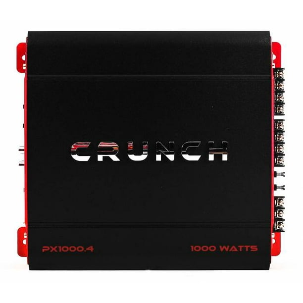 Crunch PX1000.4 1000W POWERX Series 4-Channel Bridgeable Car Audio Amplifier w/Amp Kit